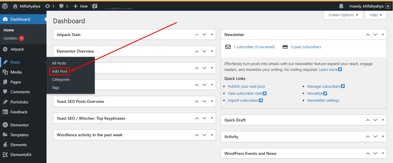 Cara Posting Artikel di WordPress